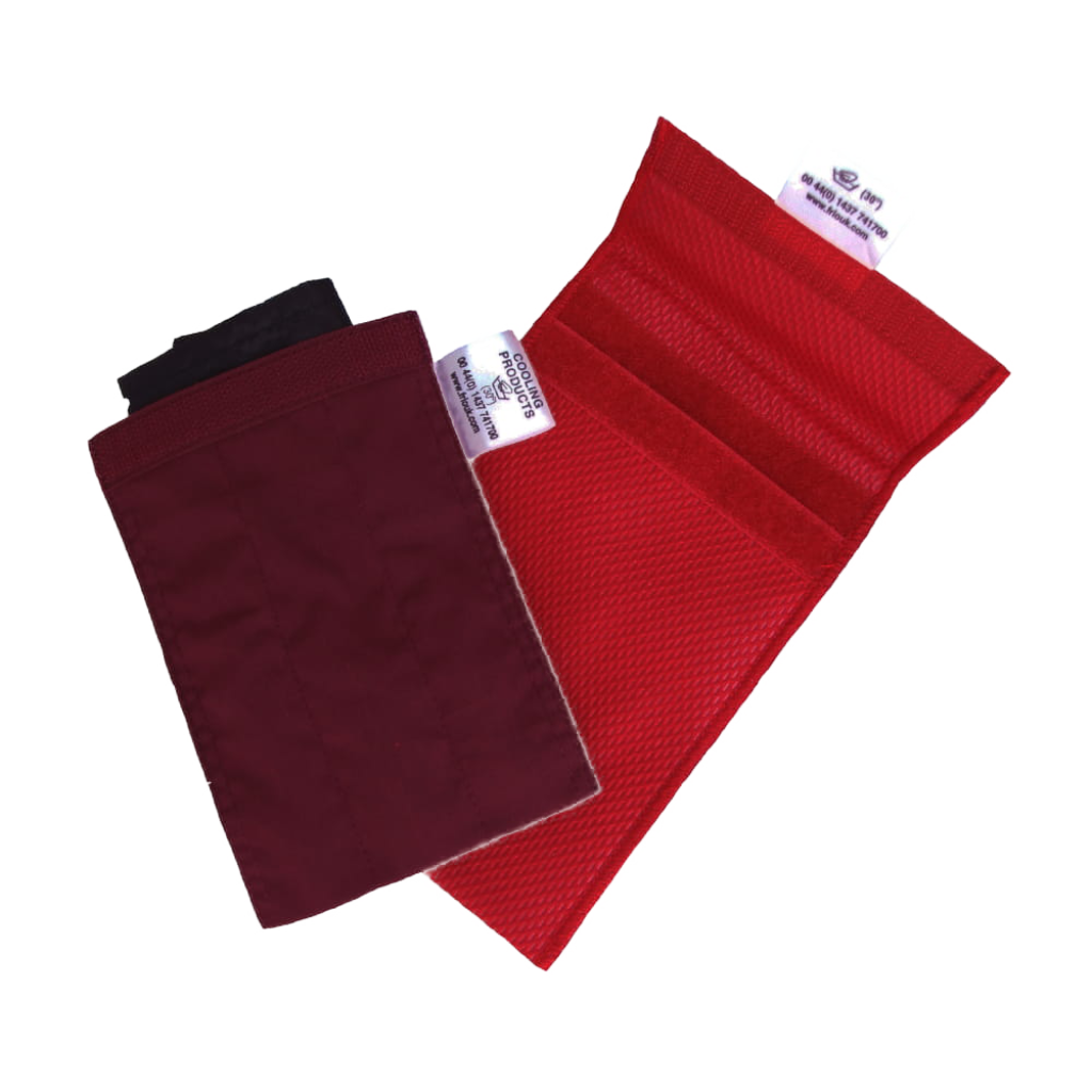 czerwone etui frio na pompę insulinową