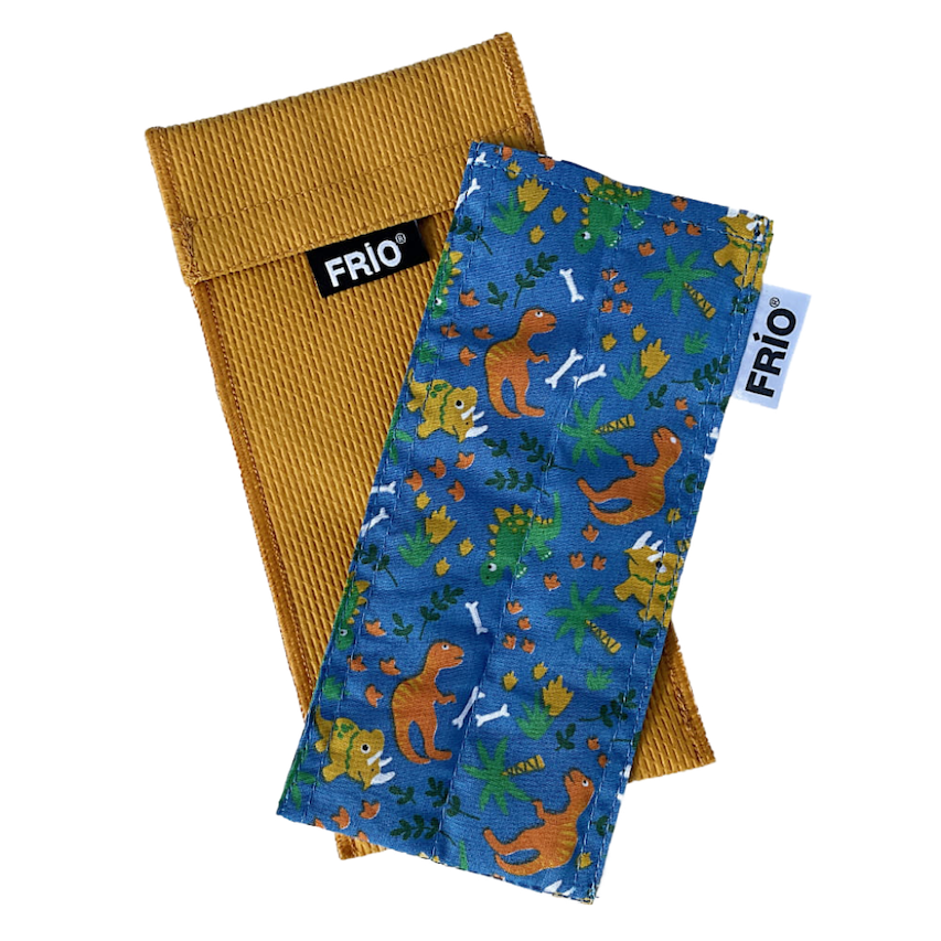 etui frio musztardowe z kolorową wkładką